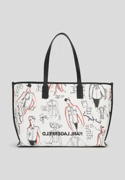 Karl Lagerfeld geanta culoarea alb, A3W30333 imagine