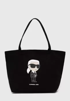 Karl Lagerfeld geanta de bumbac culoarea negru imagine