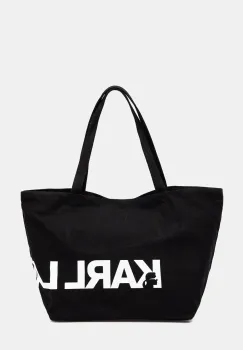 Karl Lagerfeld geanta de bumbac culoarea negru, 246W3886 imagine