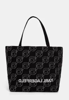 Karl Lagerfeld geanta de bumbac culoarea negru, A1W50023 imagine