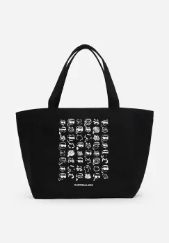 Karl Lagerfeld geanta de bumbac culoarea negru, A2W50023 imagine