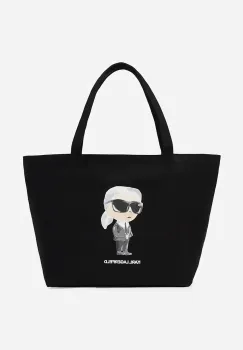 Karl Lagerfeld geanta de bumbac culoarea negru, A2W50027 imagine