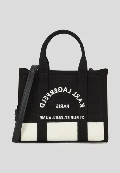 Karl Lagerfeld geanta de bumbac culoarea negru, A3W50027 imagine