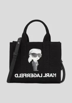 Karl Lagerfeld geanta de bumbac culoarea negru, A3W50109 imagine
