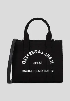 Karl Lagerfeld geanta de bumbac culoarea negru, A3W50118 imagine