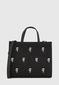 Karl Lagerfeld geanta de bumbac culoarea negru, A4W50008 imagine