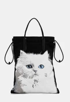 Karl Lagerfeld geanta de bumbac IKON culoarea alb, B1W50058 imagine