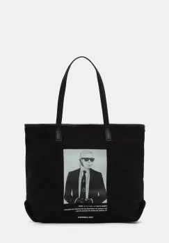 Karl Lagerfeld geanta de bumbac K/ESSENTIAL culoarea negru, B1W50059 imagine