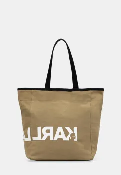 Karl Lagerfeld geanta de bumbac K/ESSENTIAL culoarea verde, B1W50050 imagine