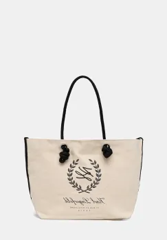 Karl Lagerfeld geanta de bumbac K/HOTEL culoarea bej, B1W46065 imagine