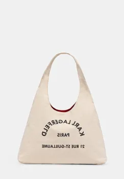 Karl Lagerfeld geanta de bumbac K/RSG culoarea bej, B1W50015 imagine