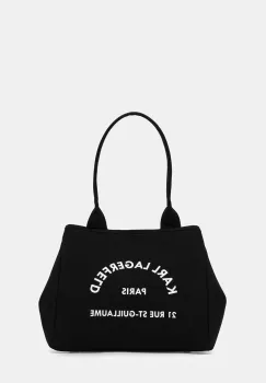 Karl Lagerfeld geanta de bumbac K/RSG culoarea negru, B1W50010 imagine