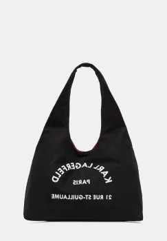 Karl Lagerfeld geanta de bumbac K/RSG culoarea negru, B1W50015 imagine