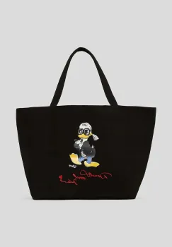 Karl Lagerfeld geanta de bumbac KL X DISNEY culoarea negru, A3W50100 imagine