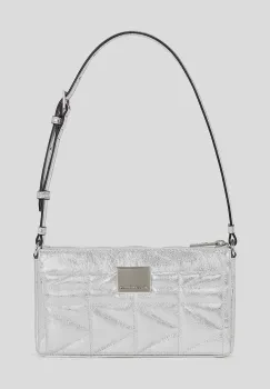 Karl Lagerfeld geanta de piele culoarea argintiu, A3W30311 imagine