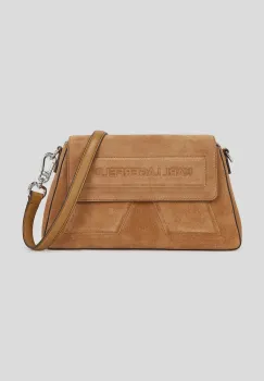 Karl Lagerfeld geanta de piele culoarea maro, A3W30065 imagine
