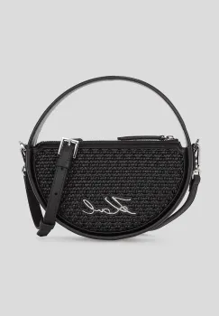 Karl Lagerfeld geanta de piele culoarea negru, A3W30053 imagine
