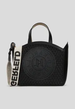 Karl Lagerfeld geanta de piele culoarea negru, A3W30062 imagine