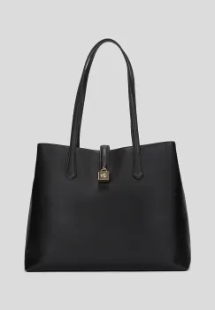 Karl Lagerfeld geanta de piele culoarea negru, A3W30150 imagine