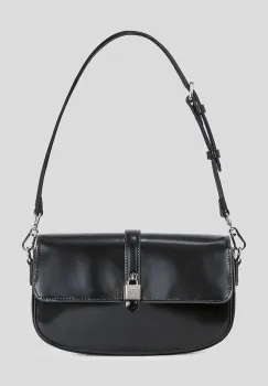Karl Lagerfeld geanta de piele culoarea negru, A3W30287 imagine