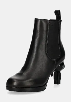 Karl Lagerfeld ghete chelsea de piele IKON ISLAND femei, culoarea negru, cu toc drept, KL39044 imagine