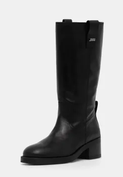 Karl Lagerfeld ghete de piele BROOKLYN femei, culoarea negru, cu toc drept, KL41774 imagine