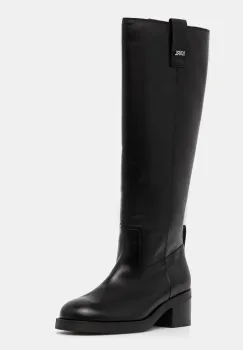 Karl Lagerfeld ghete de piele BROOKLYN femei, culoarea negru, cu toc drept, KL41790 imagine