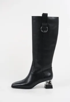 Karl Lagerfeld ghete de piele KAYLA culoarea negru, cu toc drept, KL35470 imagine