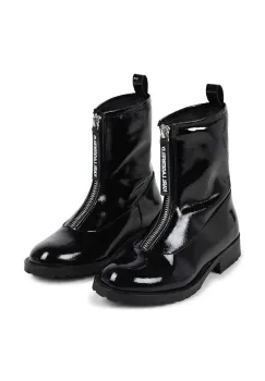 Karl Lagerfeld ghete din piele pentru copii culoarea negru, Z30305 imagine