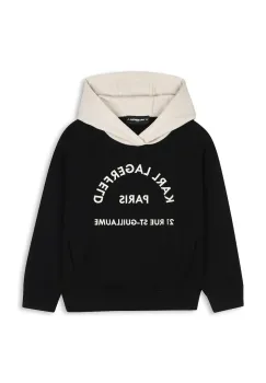 Karl Lagerfeld hanorac cu gluga pentru copii cu bumbac imagine