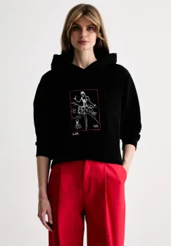 Karl Lagerfeld hanorac cu gluga pentru femei cu bumbac imagine