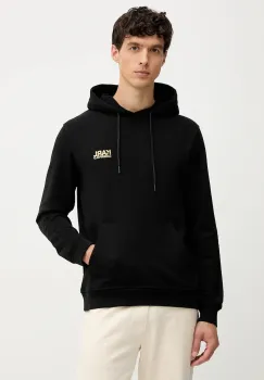 Karl Lagerfeld hanorac de bumbac culoarea negru, cu gluga, cu imprimeu, 554917.705092 imagine