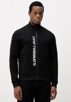 Karl Lagerfeld hanorac de bumbac culoarea negru, cu imprimeu, 554917.705400 imagine