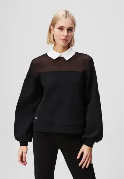 Karl Lagerfeld hanorac de bumbac culoarea negru, uni, A3W20002 imagine