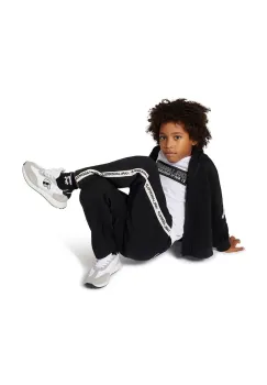 Karl Lagerfeld hanorac din bumbac pentru copii negru cu gluga cu aplicatie Z30641 imagine