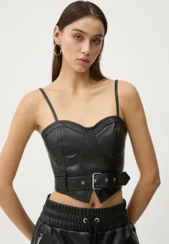 Karl Lagerfeld Jeans bluza femei, culoarea negru, neted, A1W11011 imagine