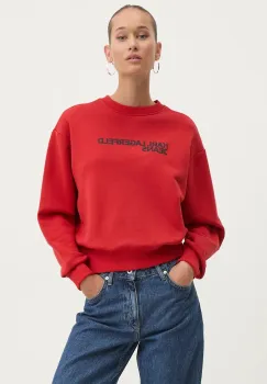 Karl Lagerfeld Jeans bluza femei, culoarea rosu, cu imprimeu, 246J1809 imagine