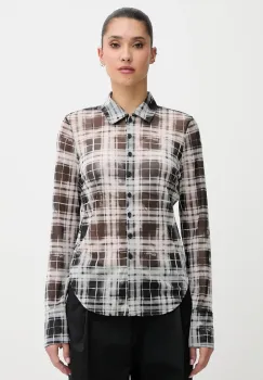 Karl Lagerfeld Jeans camasa culoarea gri, cu guler clasic, regular, B1W11033 imagine