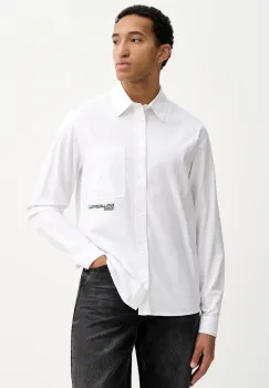 Karl Lagerfeld Jeans camasa din bumbac culoarea alb, cu guler clasic, regular, A3M16021 imagine