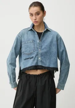 Karl Lagerfeld Jeans camasa din bumbac femei, cu guler clasic, relaxed, A1W11034 imagine