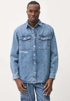 Karl Lagerfeld Jeans camasa jeans barbati, cu guler clasic, regular, A1M16012 imagine