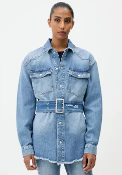 Karl Lagerfeld Jeans camasa jeans cu guler clasic, regular, A4W11003 imagine