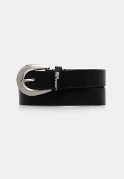 Karl Lagerfeld Jeans curea de piele culoarea negru, A4W33094 imagine