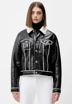 Karl Lagerfeld Jeans geaca culoarea negru, de tranzitie, A4W14054 imagine