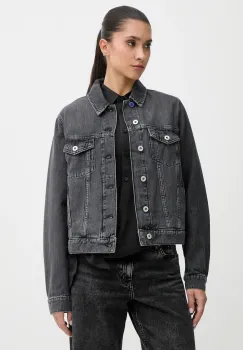 Karl Lagerfeld Jeans geaca de blugi din bumbac culoarea negru, de tranzitie, A3W14063 imagine