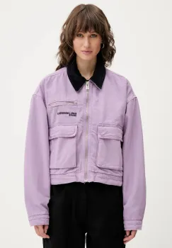 Karl Lagerfeld Jeans geaca de bumbac culoarea violet, de tranzitie, oversize, A3W14016 imagine