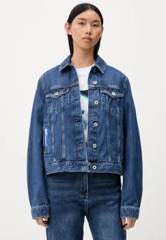 Karl Lagerfeld Jeans geaca jeans culoarea bleumarin, de tranzitie, A1W14002 imagine