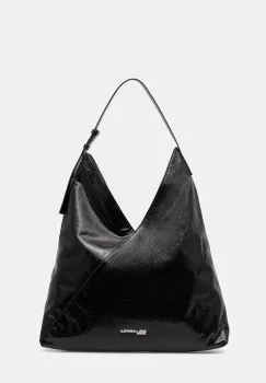 Karl Lagerfeld Jeans geanta de piele culoarea negru, B1W30184 imagine