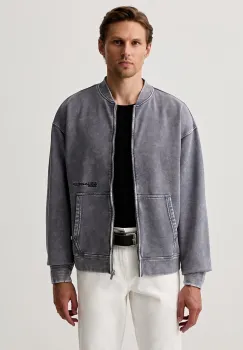Karl Lagerfeld Jeans hanorac cu fermoar pentru barbati din bumbac imagine