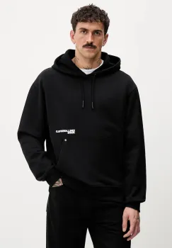 Karl Lagerfeld Jeans hanorac de bumbac culoarea negru, cu gluga, B1M20058 imagine